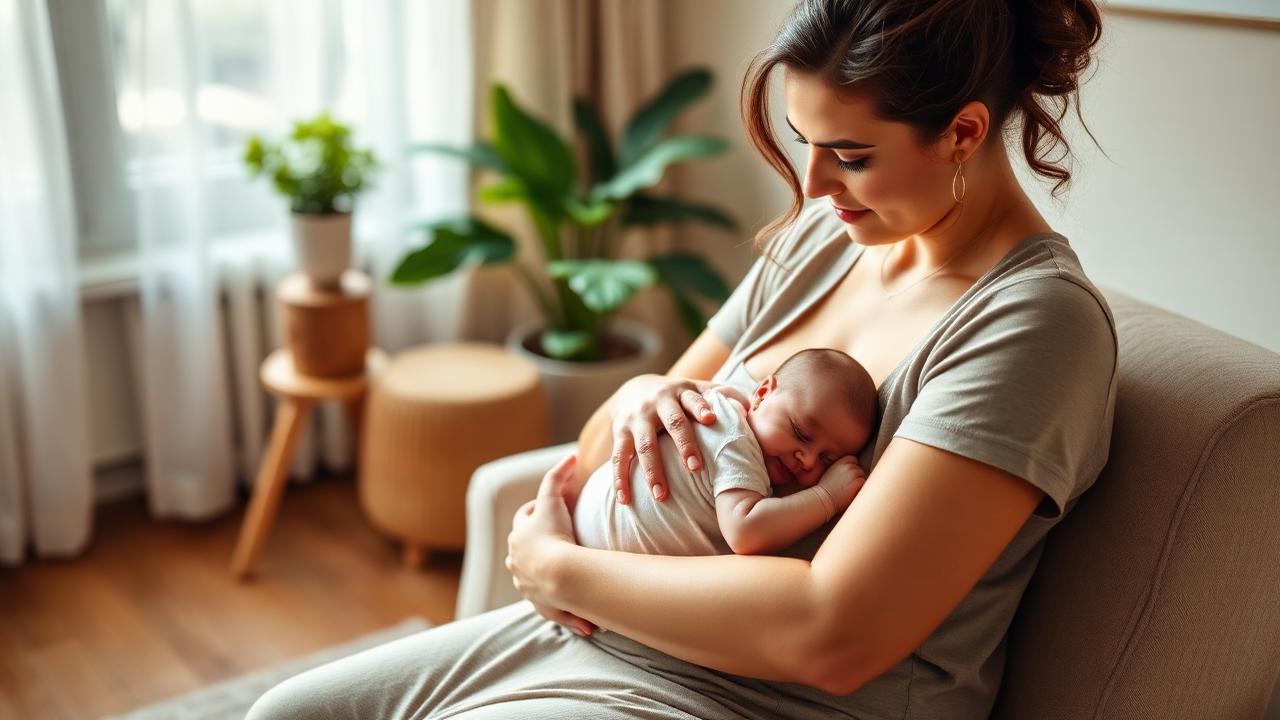 Lactation consultant providing breastfeeding support